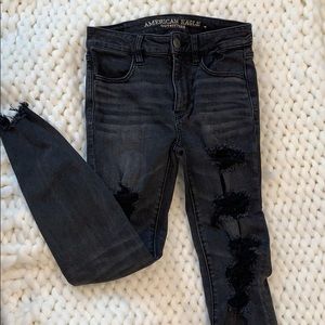 Black ripped jeans